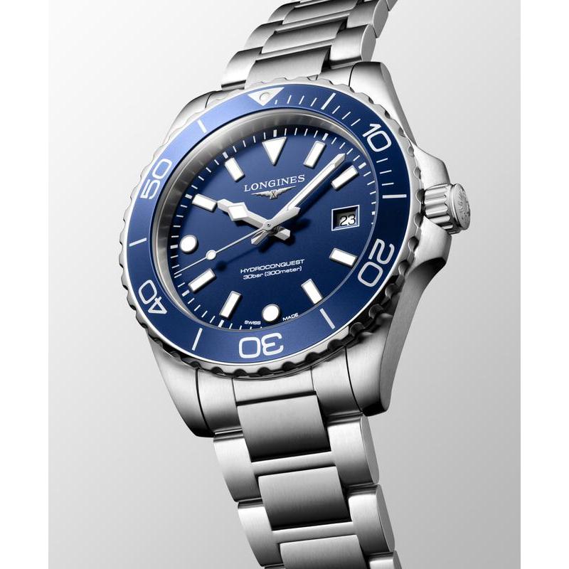 Longines HydroConquest L3.769.4.96.6 Men's Quartz Watch Blue Dial