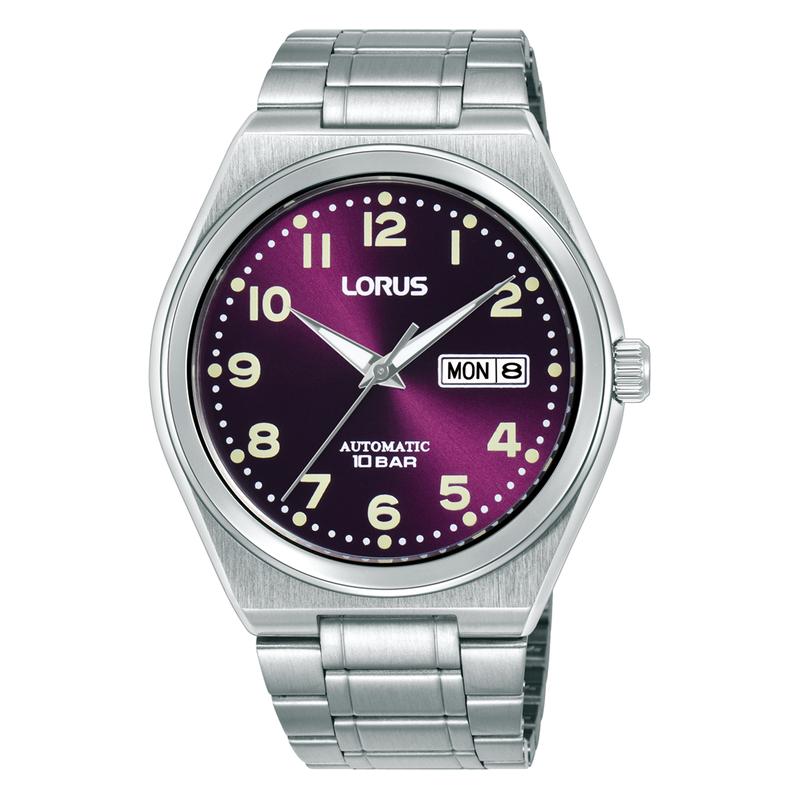Lorus Automatic Purple Sunray Dial Men's Watch