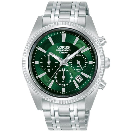 Lorus Chronograph Green Dial Watch