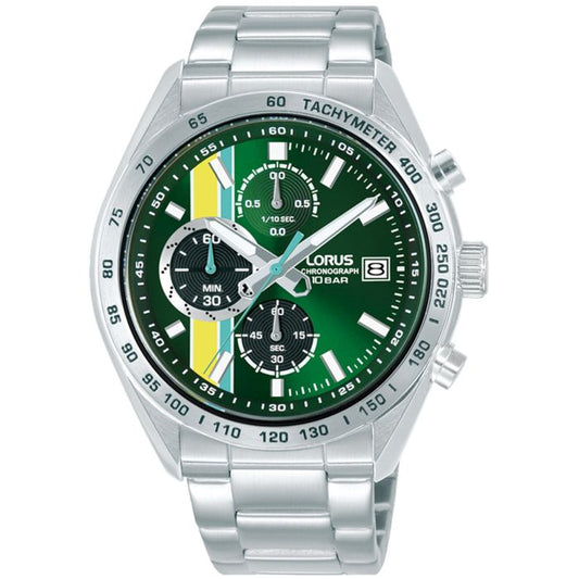 Lorus Chronograph Green Dial Watch