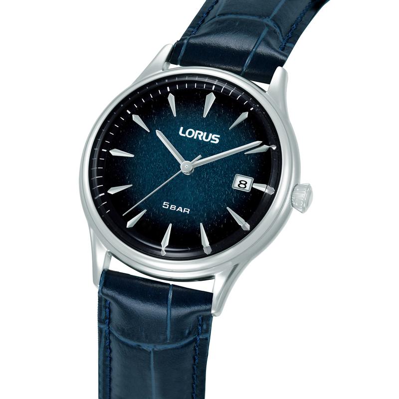 Lorus Classic Men's 40mm Quartz Watch Dark Blue Gradation Dial
