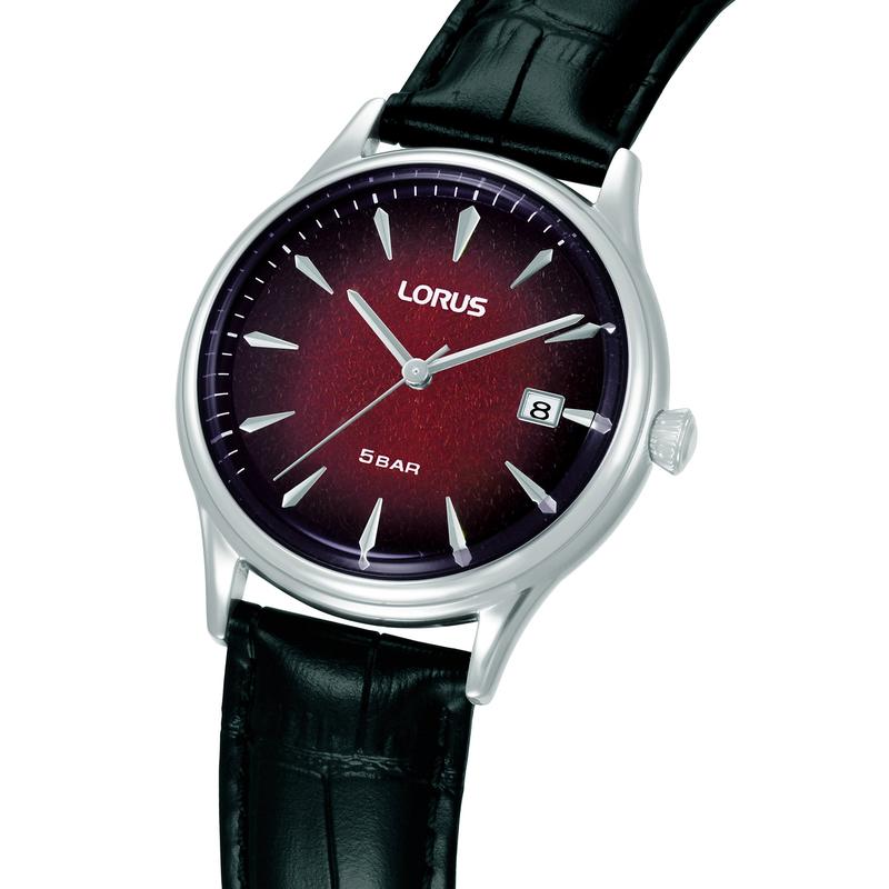 Lorus Classic Men's Quartz Watch Dark Red Gradation Dial
