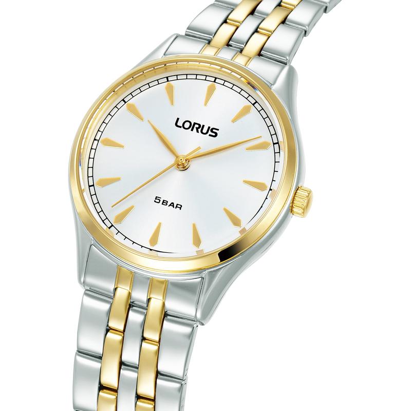 Lorus Classic Women's Quartz Watch Silver White Sunray Dial