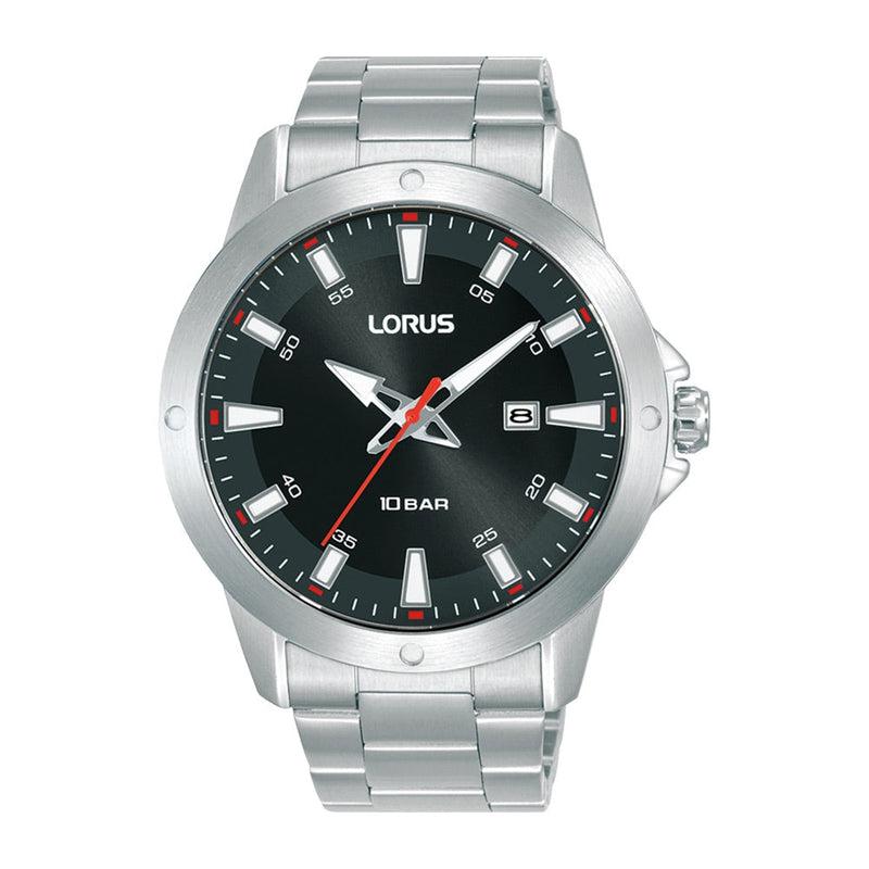 Lorus Gents Black 3 Hands Watch