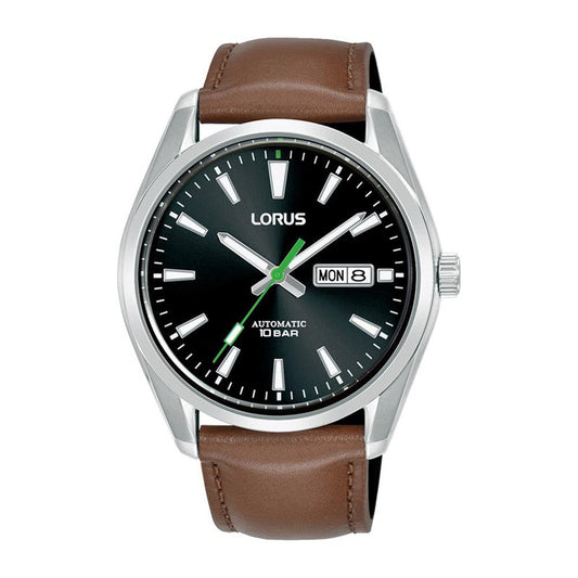 Lorus Gents Brown Leather Automatic Watch