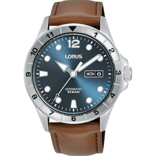 Lorus Gents Brown Leather Automatic Watch