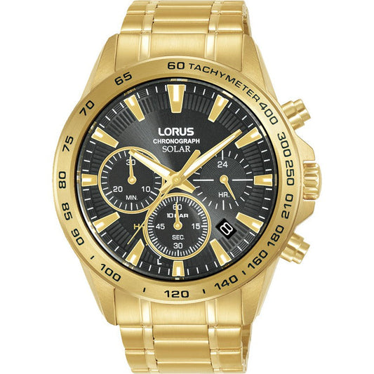 Lorus Gents Gold Chronograph Solar Watch