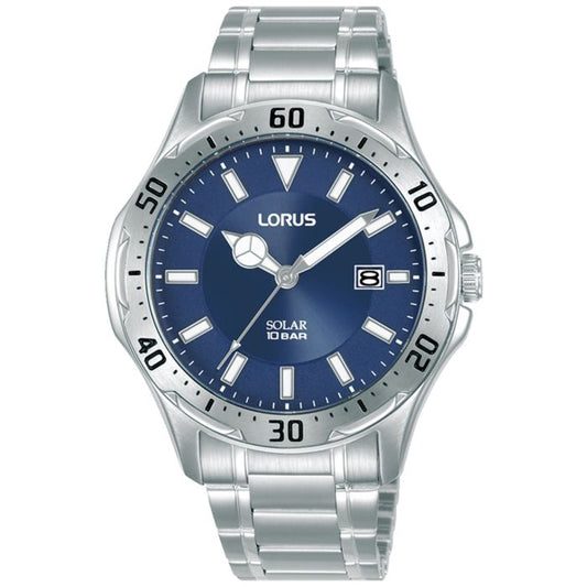 Lorus Gents Solar Blue Dial Watch