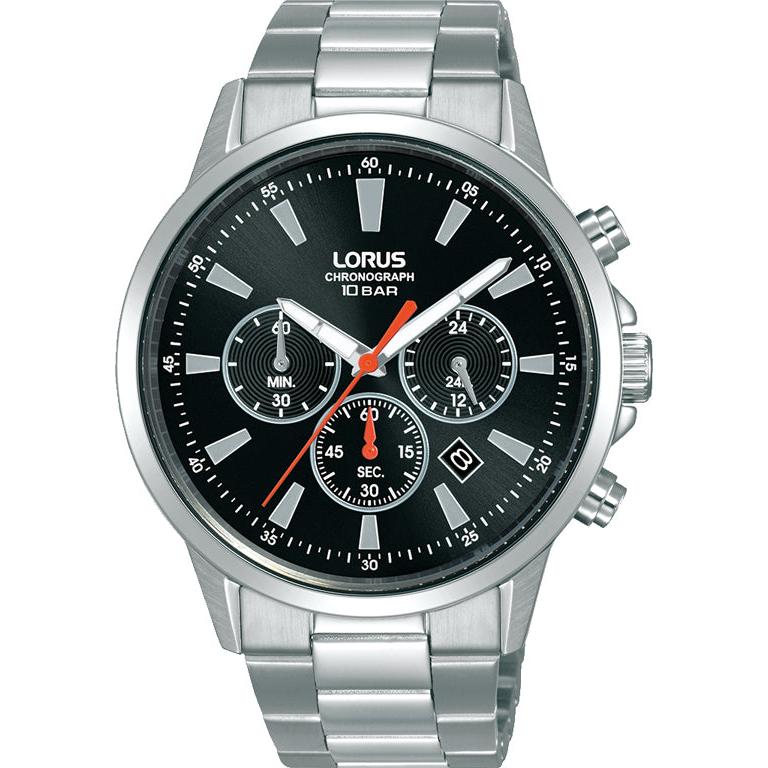 Lorus Gents Sport Black Dial Multifunction Watch