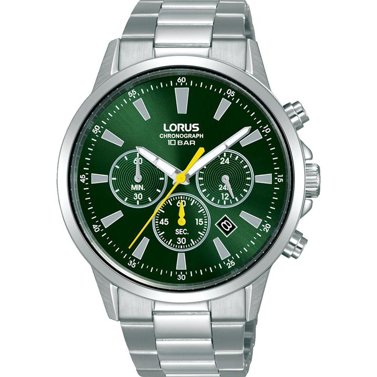 Lorus Gents Sport Green Dial Multifunction Watch