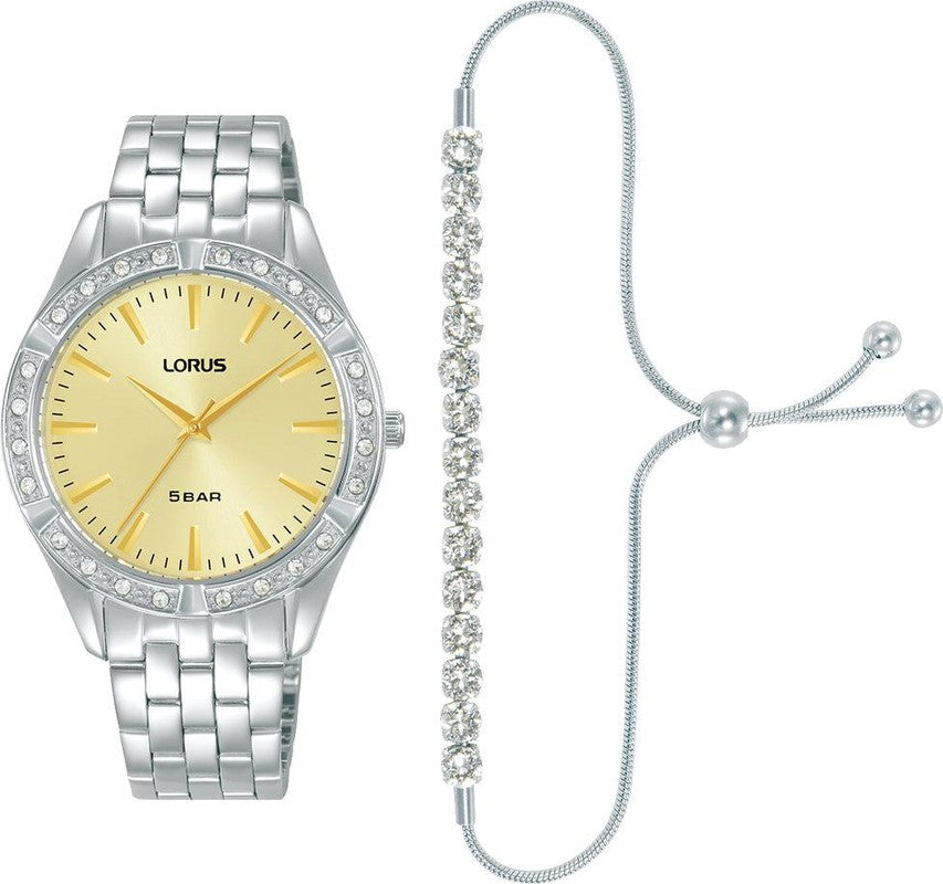 Lorus Ladies Dress Gold Dial Watch