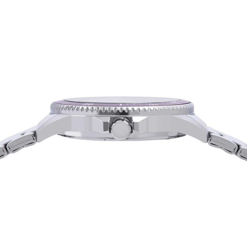 Lorus Men's Dark Purple Matte Dial Stainless Steel Watch