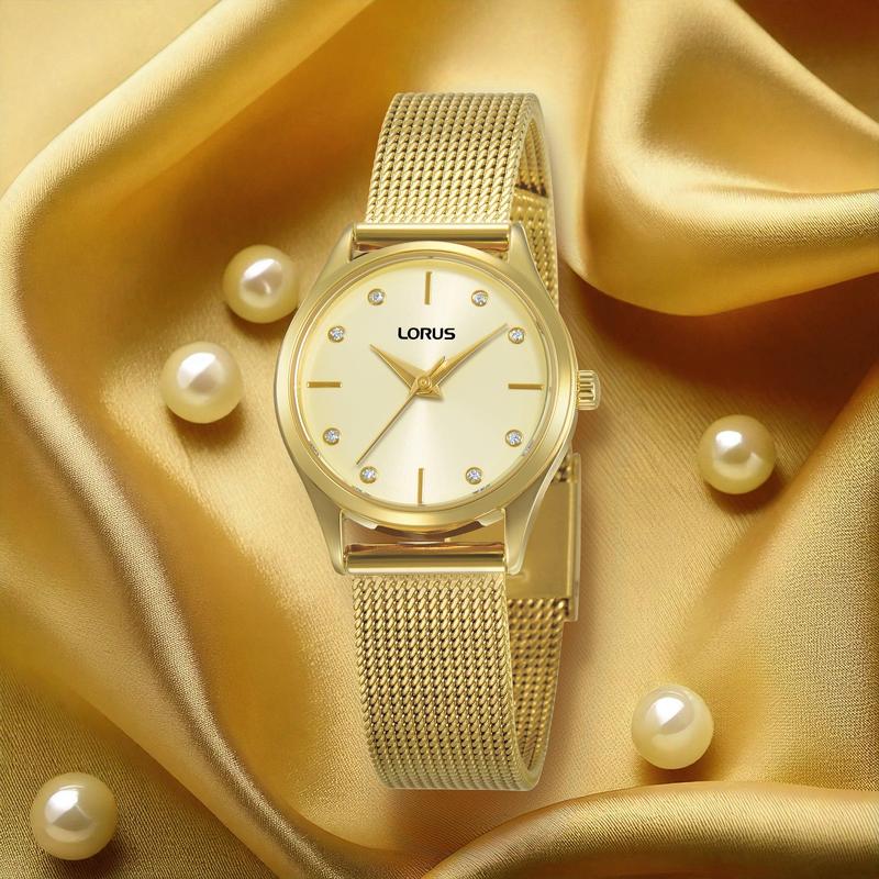 Lorus RG212ZX9 Women's 26.5mm Quartz Watch Silver Light Champagne Sunray Dial
