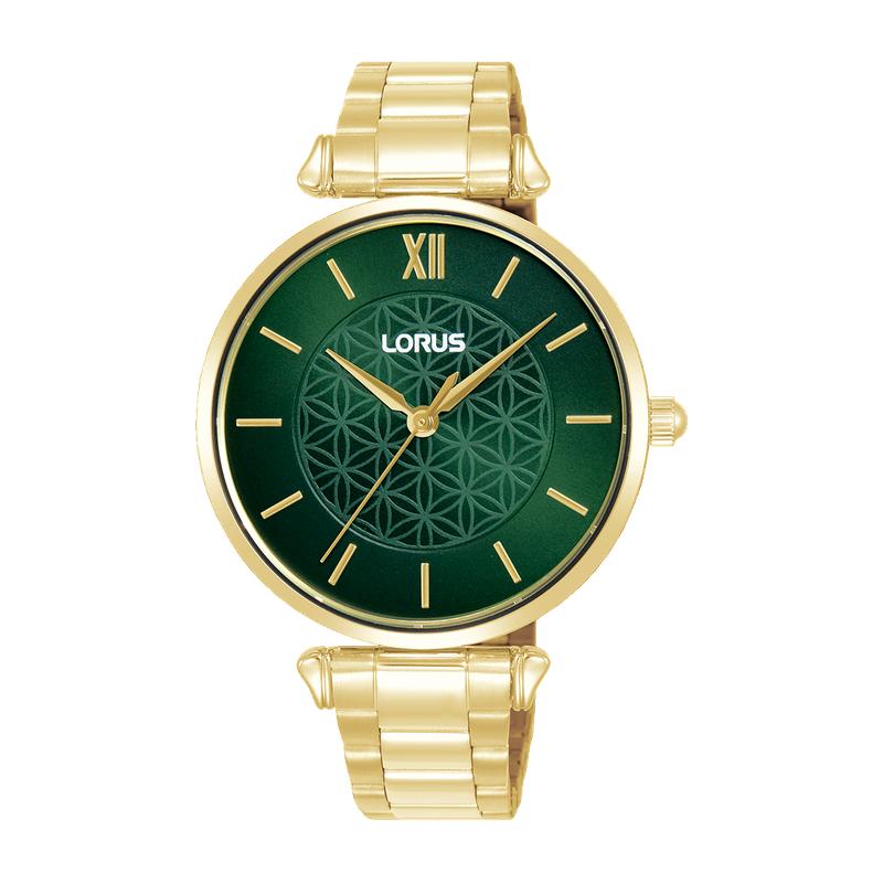 Lorus RG278YX9 Women's 36mm Quartz Watch Silver Dark Green Sunray Dial