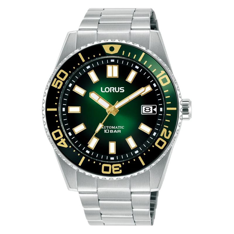 Lorus Sports Men's Automatic Watch Dark Green Sunray Dial