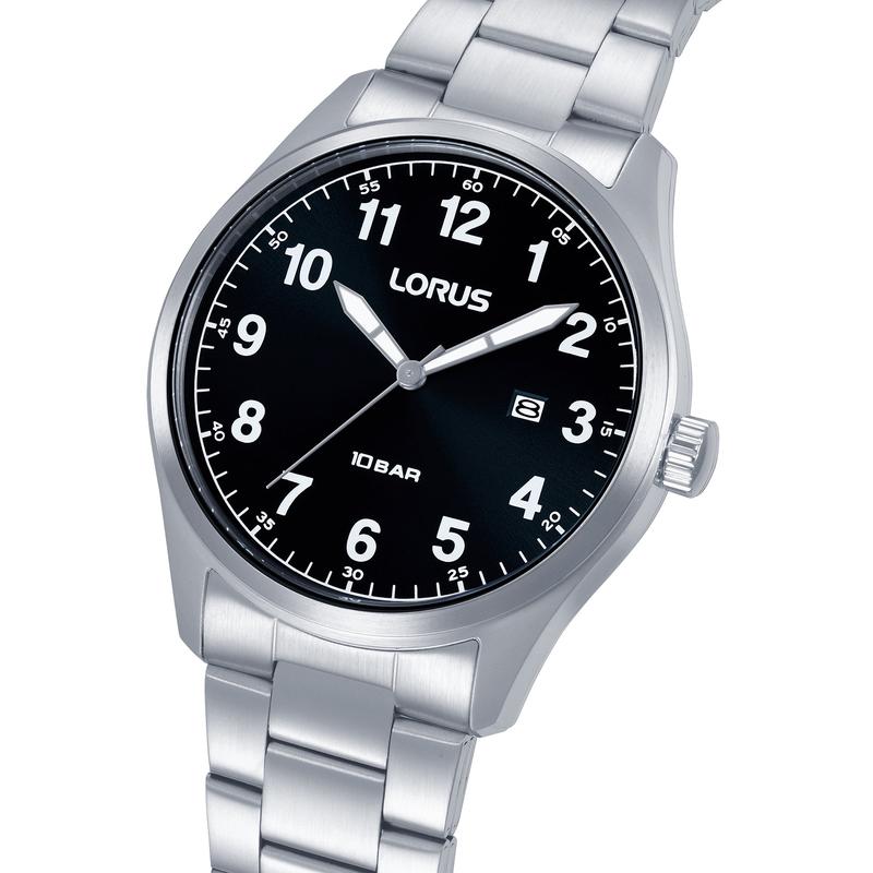 Lorus Sports Men's Quartz Watch Black Sunray Dial