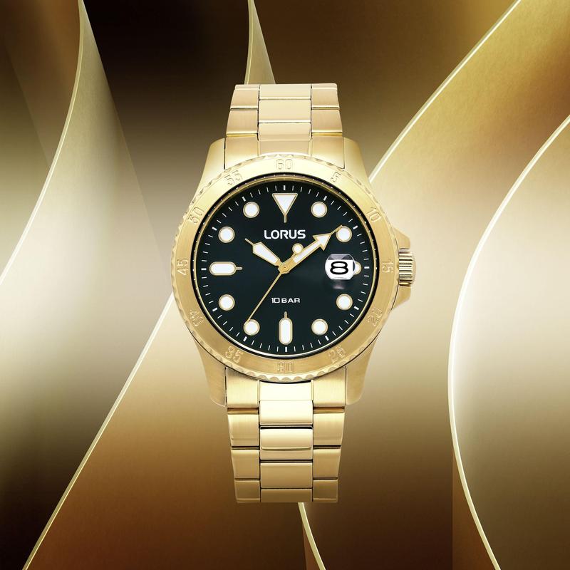 Lorus Sports Men's Quartz Watch Black Sunray Dial