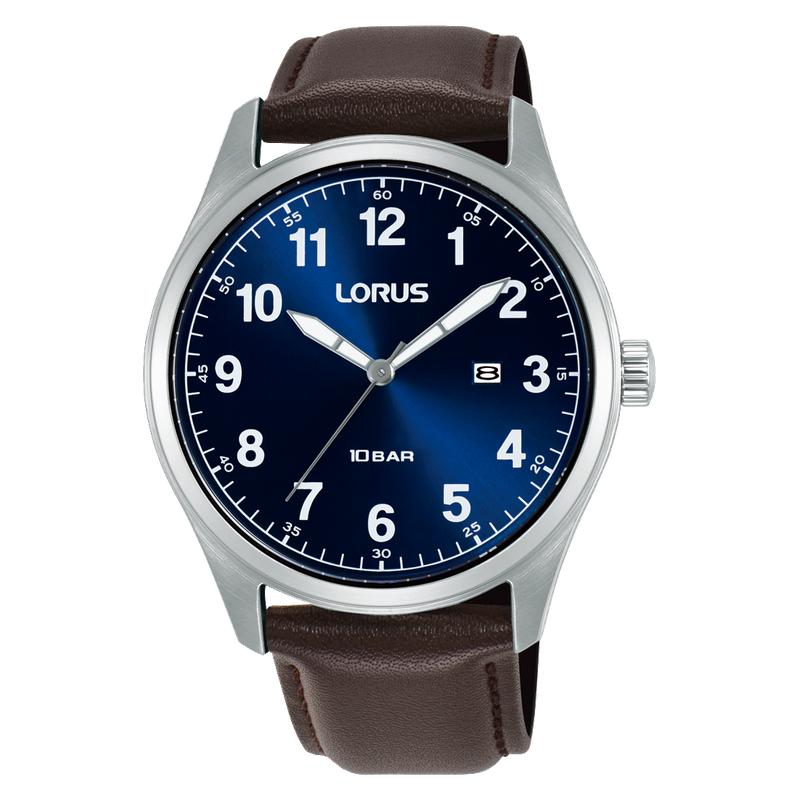 Lorus Sports Men's Quartz Watch Dark Blue Sunray Dial