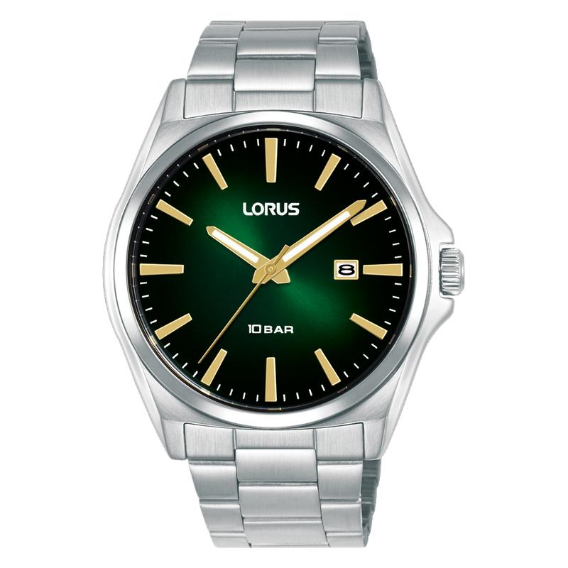 Lorus Sports Men's Quartz Watch Dark Green Sunray Dial