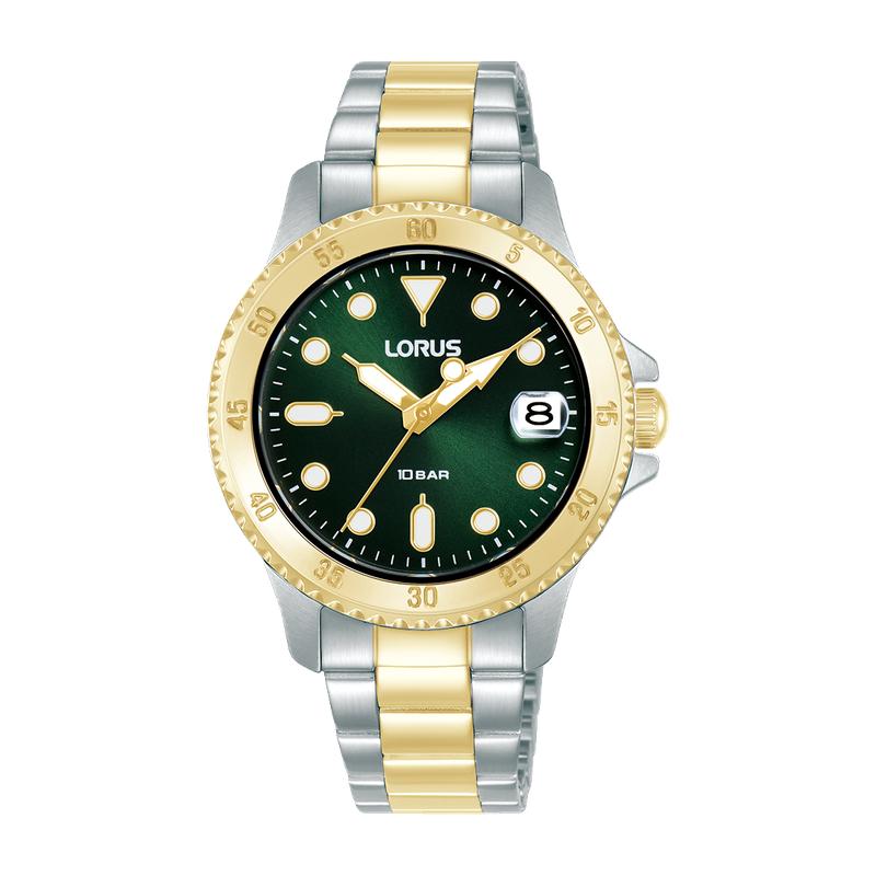 Lorus Sports RG820DX9 Women's 34mm Quartz Watch Dark Green Sunray Dial