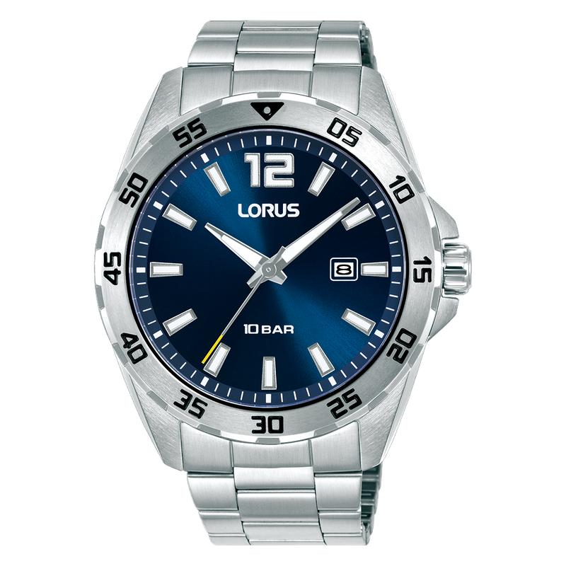 Lorus Sports RH931SX9 Men's 43mm Quartz Watch Dark Blue Sunray Dial