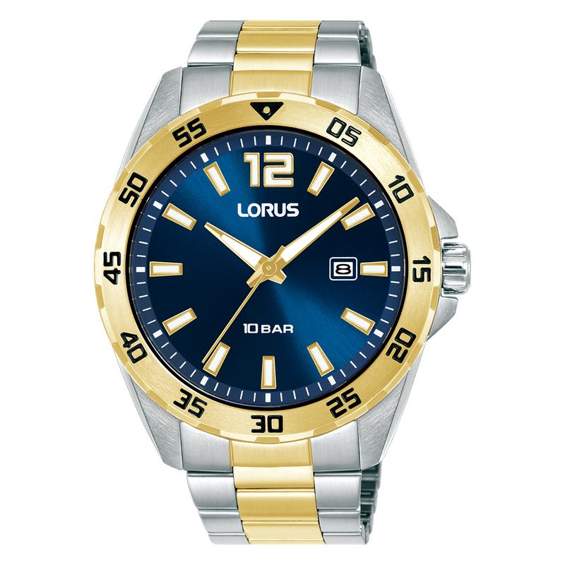 Lorus Sports RH936SX9 Men's 43mm Quartz Watch Dark Blue Sunray Dial