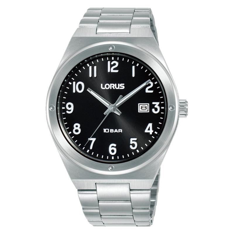 Lorus Sports RH963SX9 Men's 40mm Quartz Watch Black Sunray Dial