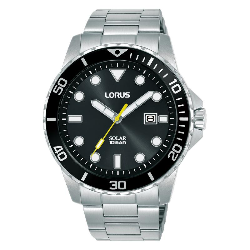 Lorus Sports RX301BX9 Men's 42mm Quartz Watch Black Sunray Dial