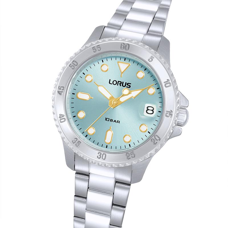 Lorus Sports Women's Quartz Watch Light Blue Sunray Dial