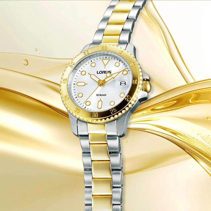 Lorus Sports Women's Quartz Watch Silver White Sunray Dial