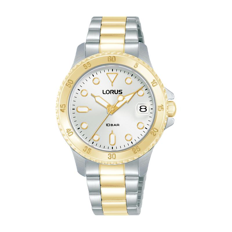 Lorus Sports Women's Quartz Watch Silver White Sunray Dial