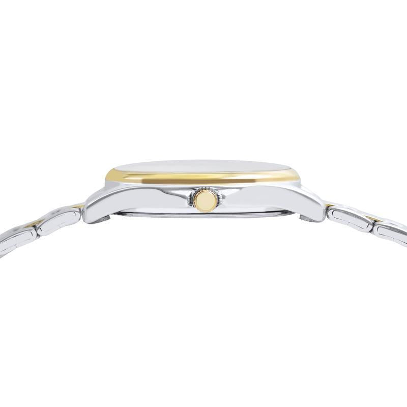 Lorus Women's Quartz Watch Silver Dark Green Sunray Dial