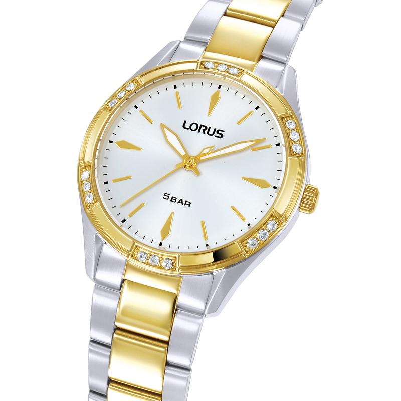 Lorus Women's Quartz Watch Silver White Sunray Dial