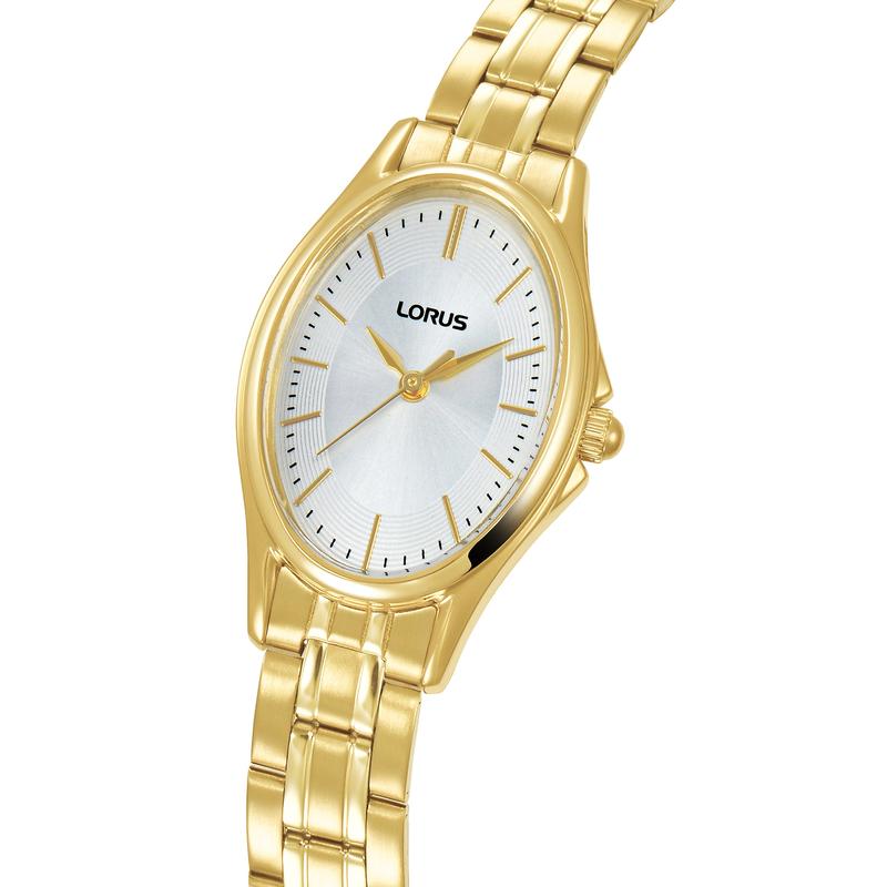 Lorus Women's Quartz Watch Silver White Sunray Dial