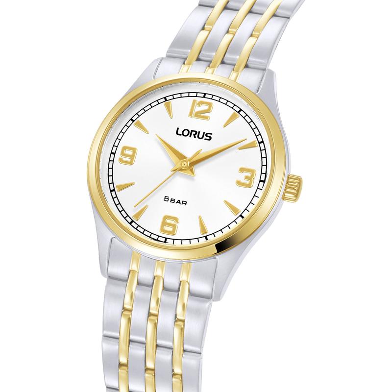 Lorus Women's Quartz Watch Silver White Sunray Dial