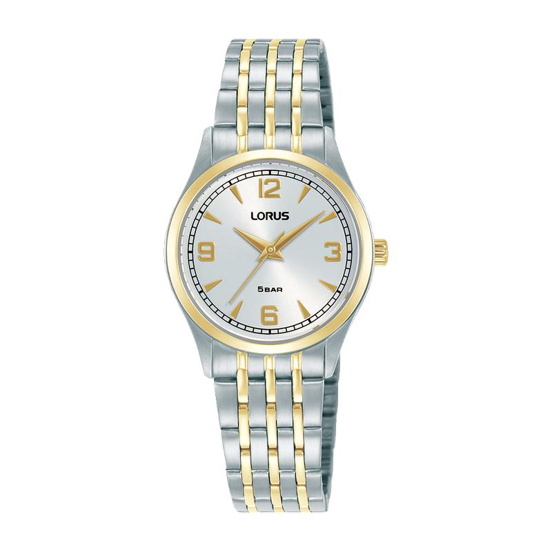 Lorus Women's Quartz Watch Silver White Sunray Dial