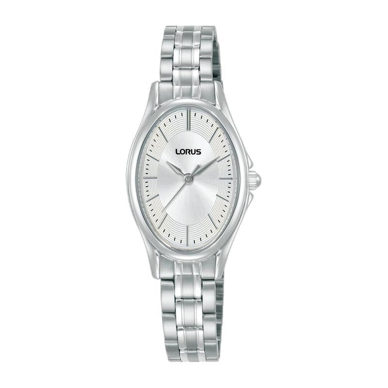 Lorus Women's Quartz Watch Silver White Sunray Dial