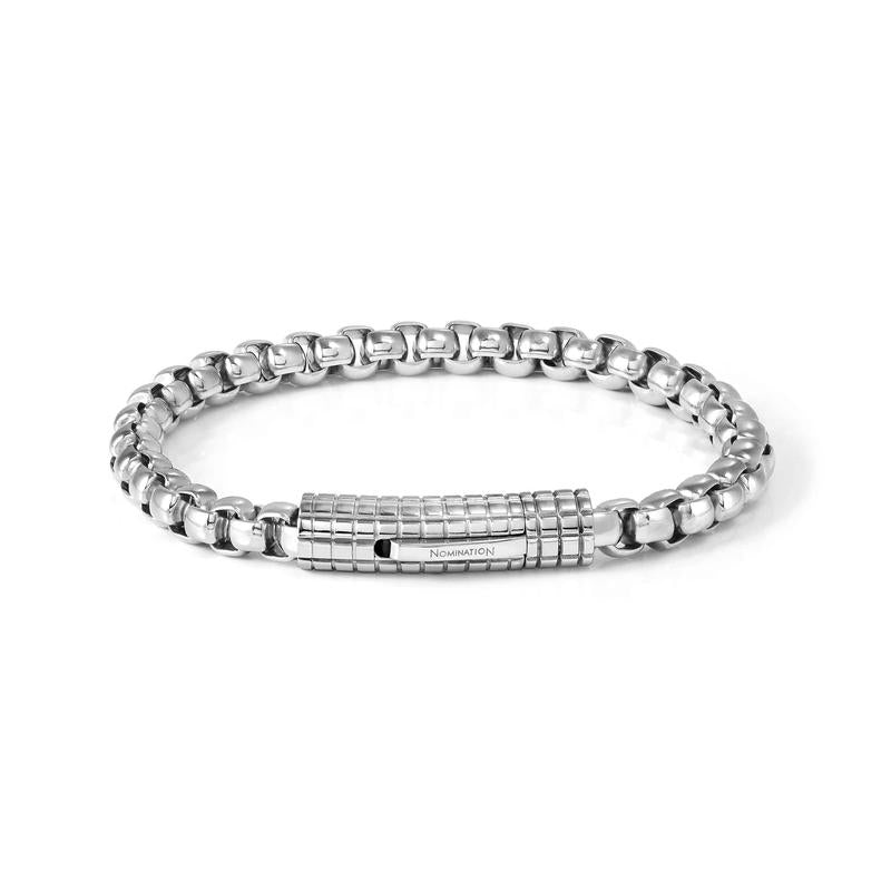 Manvision Stones Silver Chain Bracelet