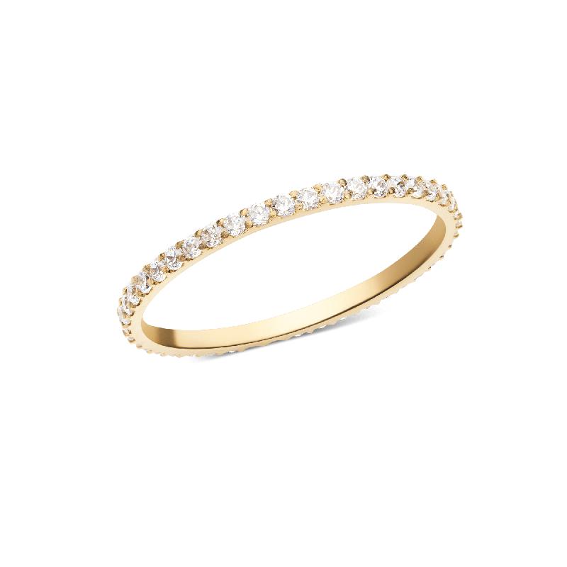 Mirelle Gold Eternity Ring 1.4mm Thin Classic Band