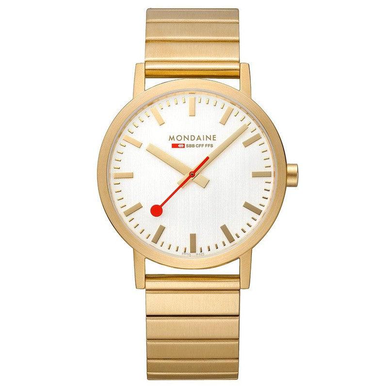 Mondaine Classic Golden Stainless Steel Analogue Watch 40mm