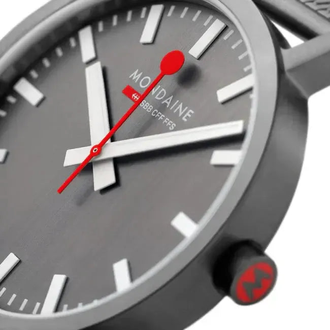 Mondaine Classic Quartz Watch Grey Dial