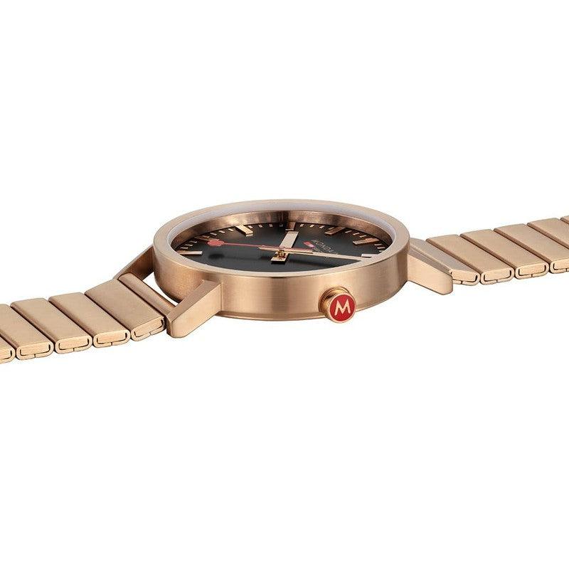 Mondaine Classic Rose Gold Tone Stainless Steel Analogue Watch 40mm