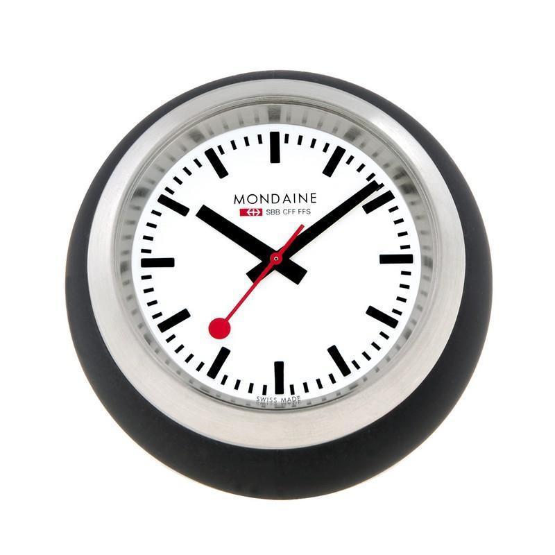 Mondaine Desk Globe Clock Black