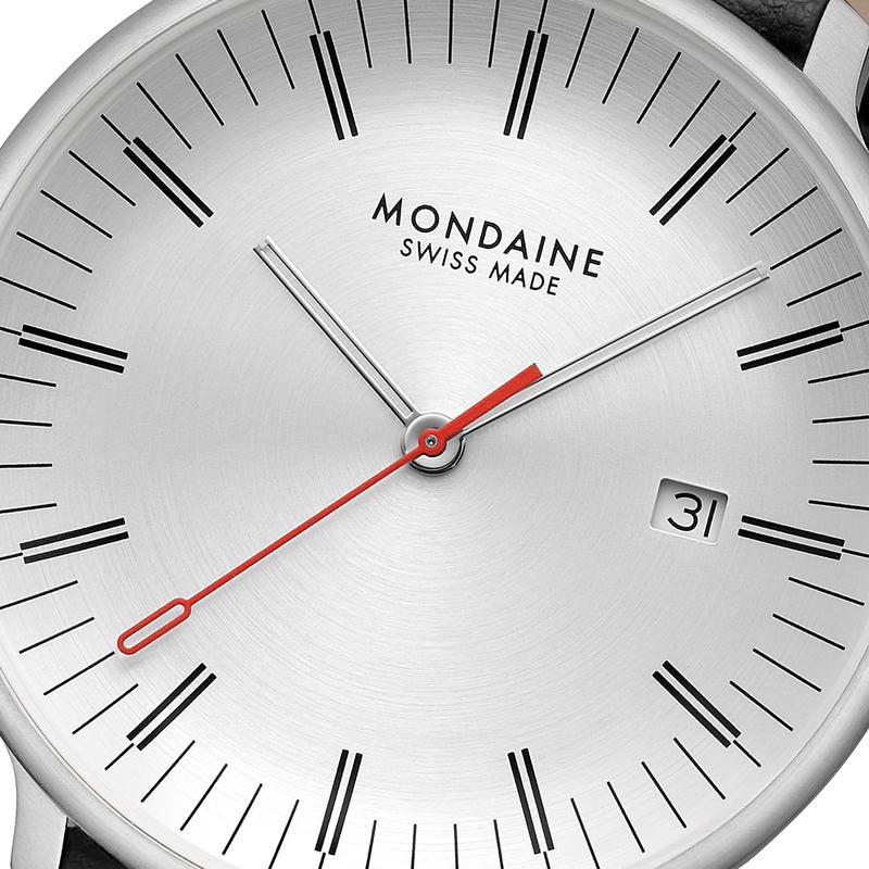 Mondaine Doppio 41mm Leather Watch