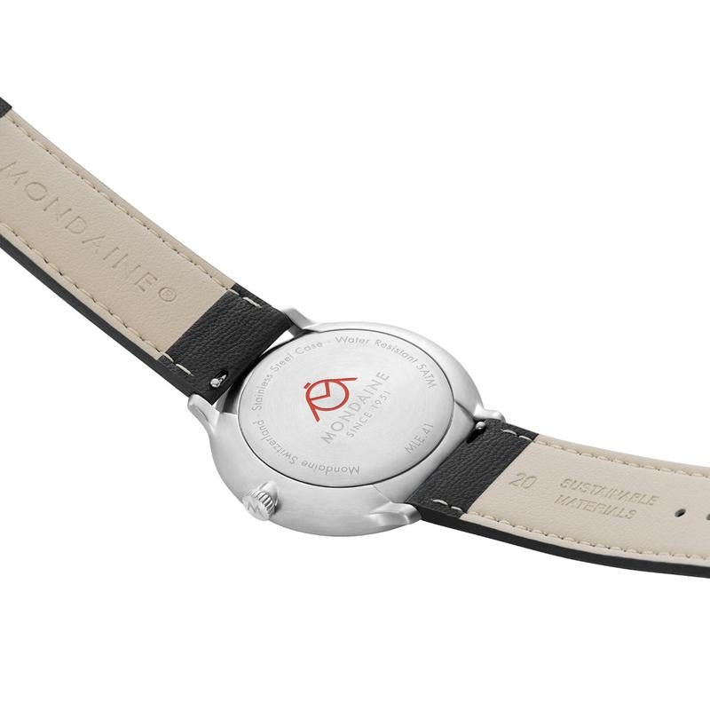 Mondaine Doppio 41mm Leather Watch