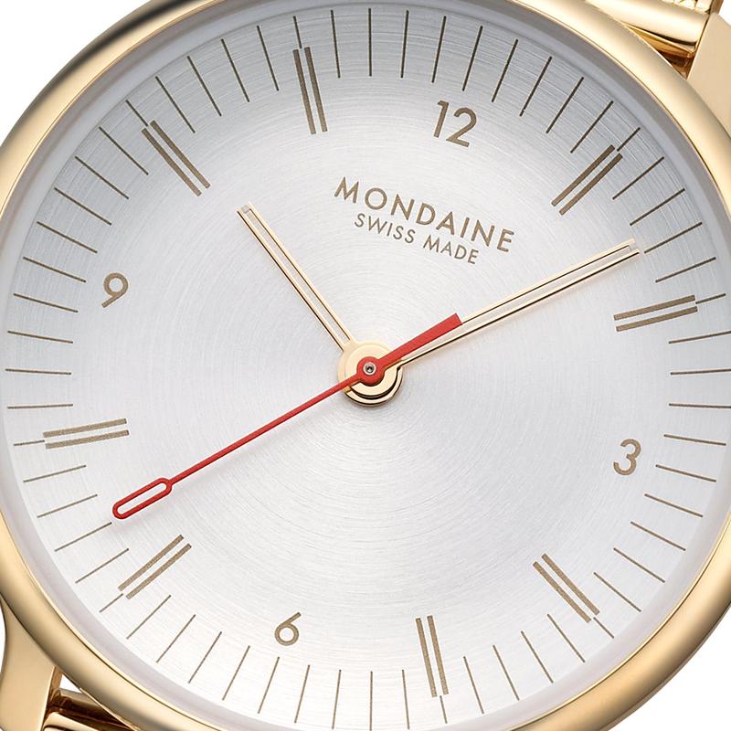 Mondaine Doppio Gold-Plated Stainless Steel Minimalist Quartz Watch