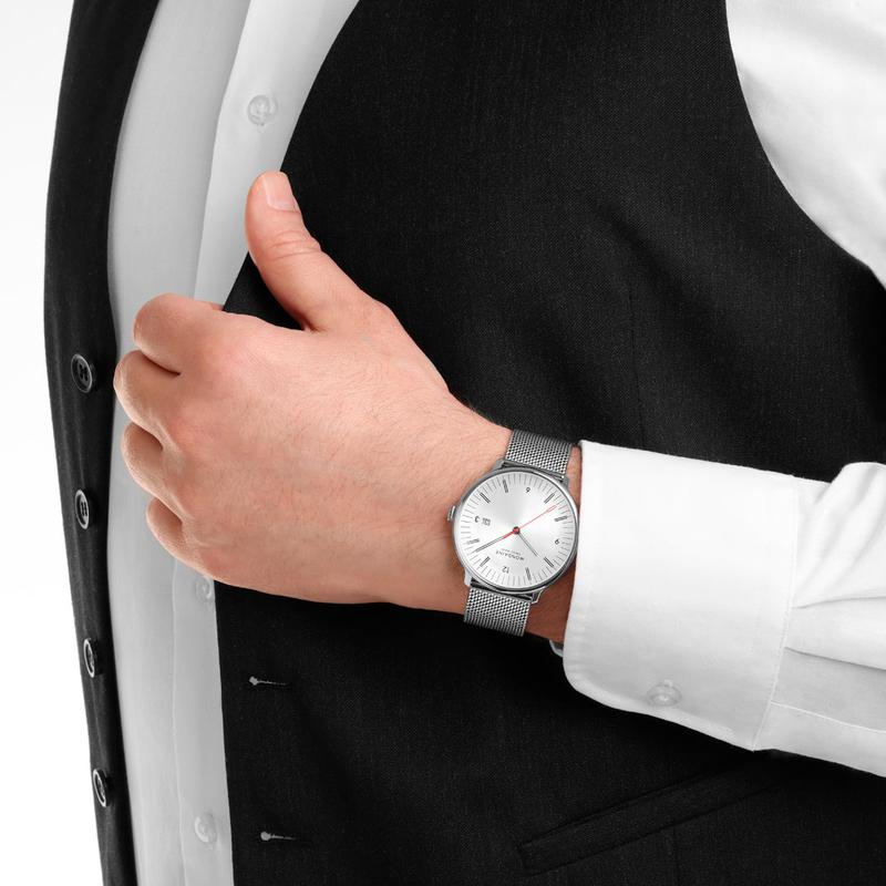 Mondaine Doppio Stainless Steel Dual‑Dial Quartz Watch