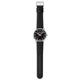 Mondaine Evo2 Black Vegan Leather Analogue Watch 43mm