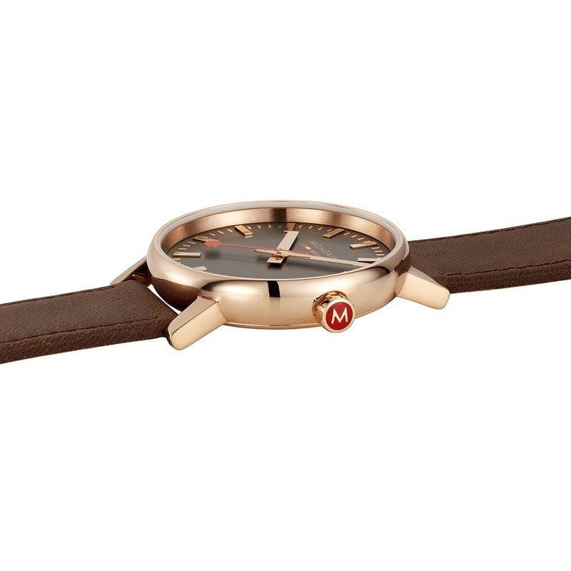 Mondaine Evo2 Brown Leather Analogue Watch 40mm