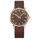 Mondaine Evo2 Brown Leather Analogue Watch 40mm